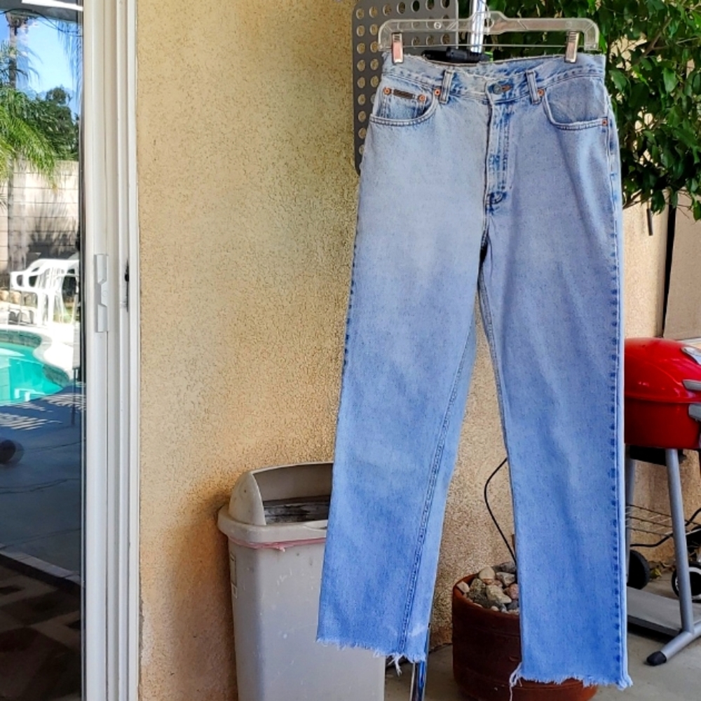CALVIN KLEIN VINTAGE DOUBLE STONE WASHED, EASY FIT, HIGH WAIST JEANS SIZE 8